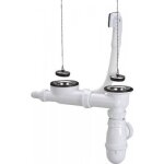 Bonde pour �vier deux bacs en inox avec trop plein - c5911 nicoll