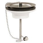 Bonde pour vier grs  bouchon - plastique - diamtre 60 mm valentin