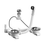 Bonde d'évier nicoll 204115 d114 automatique double commande blanc Bonde d'évier nicoll 204115 d114 automatique double commande blanc