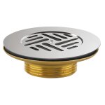 Bonde en laiton - pour �vier gr�s - grille plate valentin