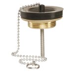 Bonde de lavabo laiton avec bouchon noir Ø40 chrom� - valentin - 11530000000