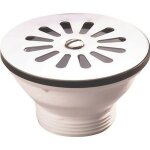 Bonde pvc a grille pour evier gres