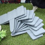 Promotion! bordures de cl�ture de jardin grises, 12 pi�ces, effet de pierre pav�e, bordures de pelouse ...