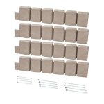 Bordure de jardin en fausse pierre - duoku - 1200 x 100 x 230 mm - bordure de pelouse r�aliste - design ...