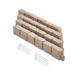 Bordure de jardin en fausse pierre - vevor - 1190x100x155 mm - bordure de pelouse raliste - avec pointes ...