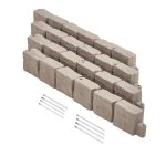 Bordure de jardin en fausse pierre - vevor - 1190x100x155 mm - bordure de pelouse raliste - avec pointes ...