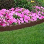 Bordure de jardin flexible, 120x5xh9cm, gris, caoutchouc