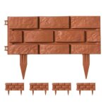 Lot 24 bordures jardin imitation brique plastique