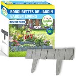 Bordures de jardin imitation pierre - lot de 80