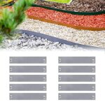 Bordure de jardin en m�tal alu / zinc - ich - zapfe. de - 13, 5 cm x 120 cm - galvanis� - gris
