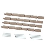 Bordure de jardin en pierre synth�tique - duoku - 1180x95x57 mm - bordure de pelouse r�aliste - design ...