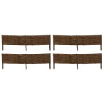 Bordures en osier tressé naturel (lot de 4) 120 x 25 cm Bordures en osier tressé naturel (lot de 4) 120 x 25 cm