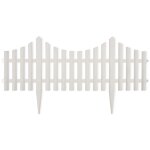 Vidaxl bordure de pelouse blanc 17 pcs / 10 m
