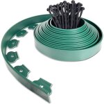 Bordure de pelouse en plastique flexible solides id�e de jardin, 30 ancrages au sol, longueur 10m, hauteur ...