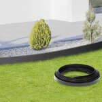 Bordurette de jardin flexible 8 m gris anthracite hauteur 12 cm + 24 piquets