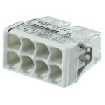 Borne pour botes de drivation wago - 8 conducteurs - vendu par 10