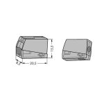 Borne de connexion - automatique - 224 - pour luminaires 2, 5 mm2 - 1r1s wago