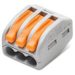 Bornes de connexion automatique s222 3 entres par 50 - wago