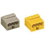 Borne micro pour boite de derivation 4 conducteurs, jaune