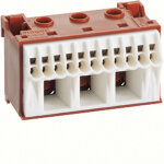 Bornier phase sans vis 11x4mm2 + 3x25mm2 hager kn14p