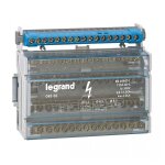 Bornier de repartition ip 2x neutre 1 connexion 6 a 25 mm bleu l 141 mm legrand 004845