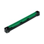 Bornier terre 13 trous vert debflex