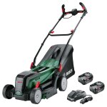 Bosch 37 - 550 marcher derri�re un tracteur tondeuse batterie noir et vert