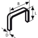 Bosch agrafes a fil plat type 52 - 12. 3 x 1. 25 x 8 mm Bosch agrafes a fil plat type 52 - 12. 3 x 1. 25 x 8 mm