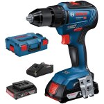 Bosch gsr 18v - 55 perceuse - visseuse sans fil + 2 batteries 18v 2. 0 ah + chargeur rapide gal 18v - ...