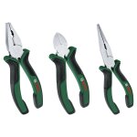 Bosch home and garden - set de 3 pinces (universelle. a bec long. coupante diagonale endurantes ergonomiques) ...