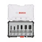 Bosch kit de 6 fraises droites  queue de 8 mm - 2607017466