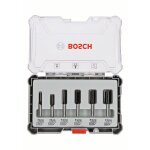 Bosch kit de 6 fraises droites à queue de 6 mm - 2607017465 Bosch kit de 6 fraises droites à queue de 6 mm - 2607017465