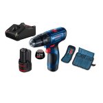 Bosch - perceuse visseuse 12v 2x2, 0 ah li - ion avec jeu de 23 accessoires gsb120 - li - 06019g8102 ...
