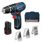 Bosch perceuses - visseuses  percussion sans fil gsb 12v - 15, sac de transport, 2x2, 0 ah batteries ...