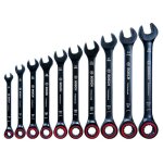 Bosch professional set de 10 cls mixtes  cliquet en acier et chrome vanadium (8 - 19 mm, dans etui) ...