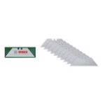 Bosch set de 10 lames trap�zoidales (pr couteau pliant pr travaux de d�coupe acier sk5 coffret de rangement) ...