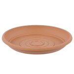 Botle soucoupe universelle plastique terre cuite d 14 cm rond forme plateau haut bord assiette base protection ...