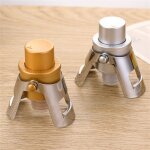 Bouchon de bouteille de champagne en acier inoxydable, bouchon de bouteille de vin, portable, gonflable, ... Bouchon de bouteille de champagne en acier inoxydable, bouchon de bouteille de vin, portable, gonflable, ...