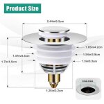 Bouchon d'�vier universel, bouchon d'�vier a clapet avec 2 joints pour