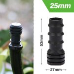 Bouchons d'extrmit barbels en pe pour tuyau d'arrosage de jardin, raccords de tube, systme de micro ...