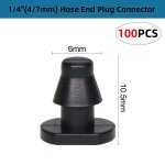Bouchon d'extr�mit� de tuyau 200  , connecteurs d'arrosage de 4 / 7mm, micro tube d'arr�t d'eau, outils ...