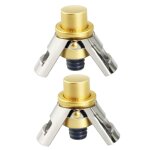Bouchon de fermeture de bouteille en acier inoxydable, 2 pi�ces avec pompe, bouchon de champagne de vin ...