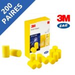 Bouchons d'oreilles en mousse 3m ear classic, 200 paires Bouchons d'oreilles en mousse 3m ear classic, 200 paires