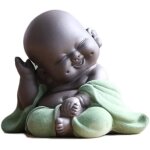 Bouddha maitreya rieur, statue de bouddha en cramique, sculpture de th ornementale, mini ornements ...