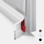 Boudin de porte isolant froid, 400cm�5cm boudin de porte autocollant, joint de bas de porte coupe - ...