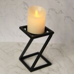 Bougeoir 3d gomtrique en mtal en forme de z, chandelier, affichage de table a domicile, bougeoir, ...