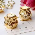 Bougeoir hibou en c�ramique, tasse, d�coration de bureau, ornement pour la maison, table de mariage, ...