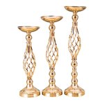 Bougeoir en m�tal en forme de vase, chandelier, centre de table, d�coration