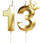 Bougies pour 13e anniversaire, bougie numéro 13, bougies dorées, bougie d'anniversaire pour gâteau avec ... Bougies pour 13e anniversaire, bougie numéro 13, bougies dorées, bougie d'anniversaire pour gâteau avec ...