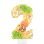 Bougies de 2e anniversaire en forme d'abeille mignonne pour filles et garçons, décorations de 2e anniversaire, ... Bougies de 2e anniversaire en forme d'abeille mignonne pour filles et garçons, décorations de 2e anniversaire, ...